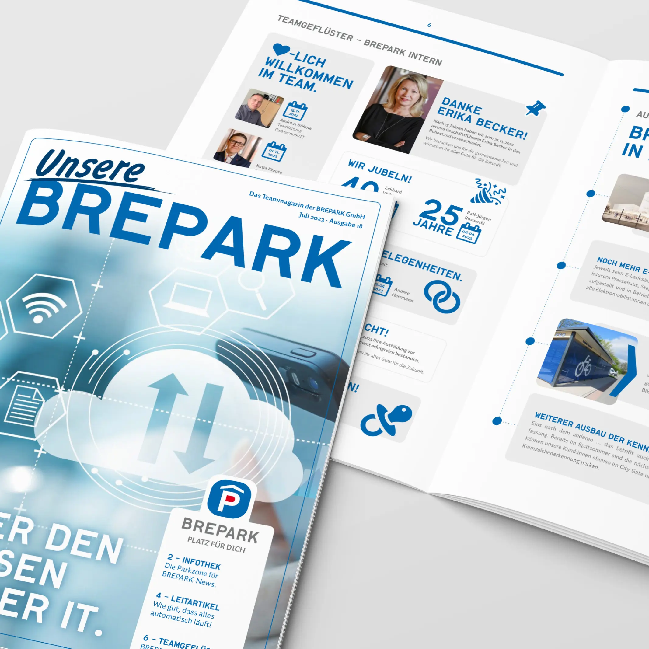 Printmedien/Newsletter für Brepark von attentus Printmedien/Newsletter für Brepark von attentus